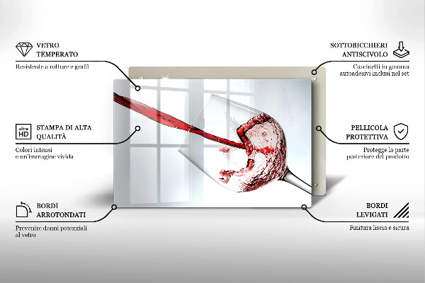 Cutting board Red wine