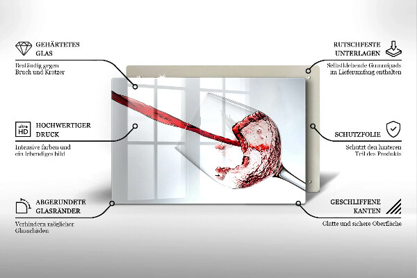 Cutting board Red wine