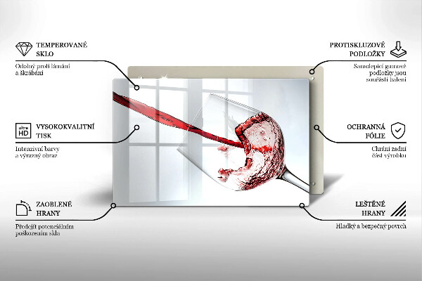 Cutting board Red wine