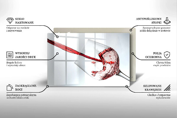 Cutting board Red wine