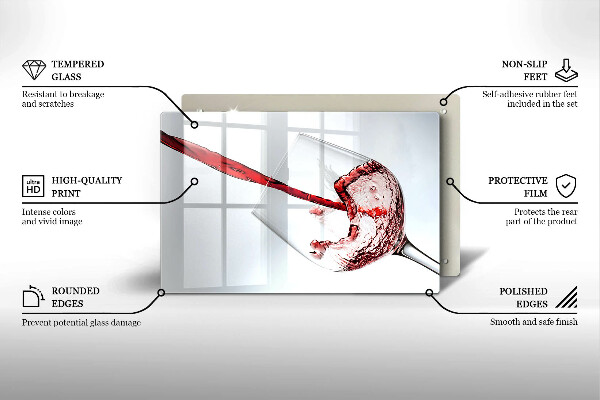 Cutting board Red wine