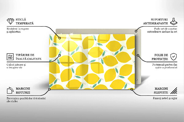 Cutting board Illustratuion lemons