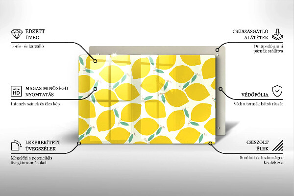 Cutting board Illustratuion lemons