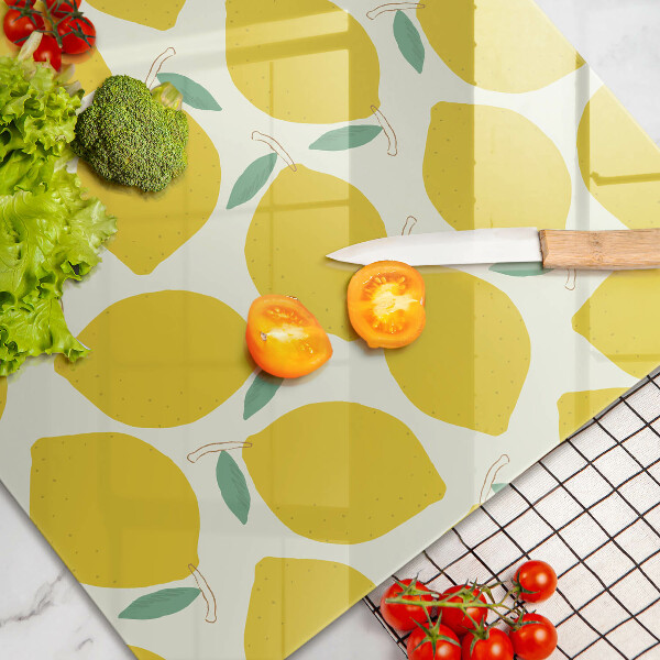 Cutting board Illustratuion lemons