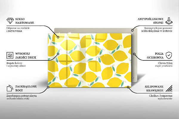 Cutting board Illustratuion lemons