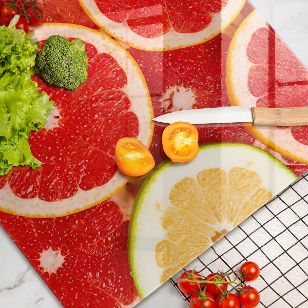 Cutting board Grapefruit slices