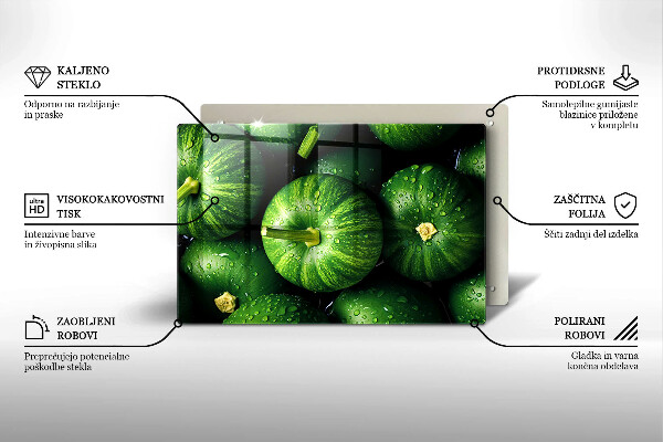 Cutting board Green pumpkins