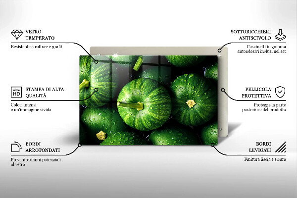 Cutting board Green pumpkins