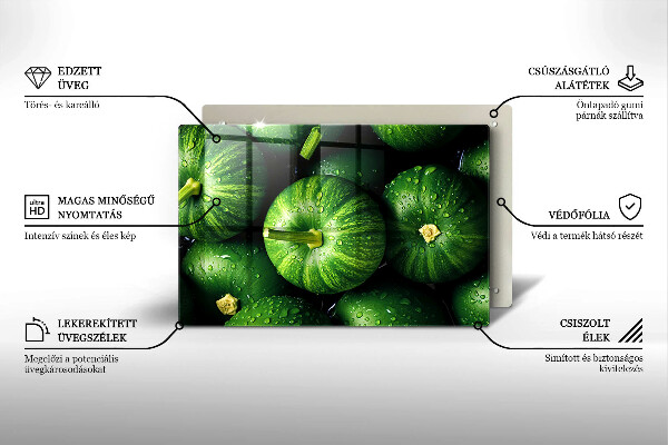 Cutting board Green pumpkins