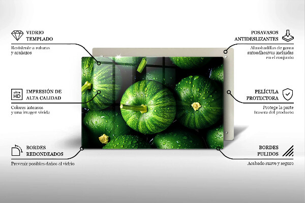 Cutting board Green pumpkins