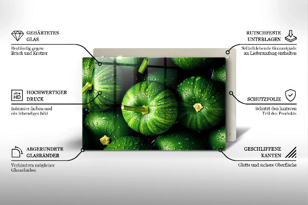 Cutting board Green pumpkins