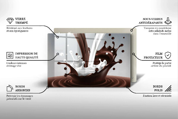 Cutting board Milk and chocolate