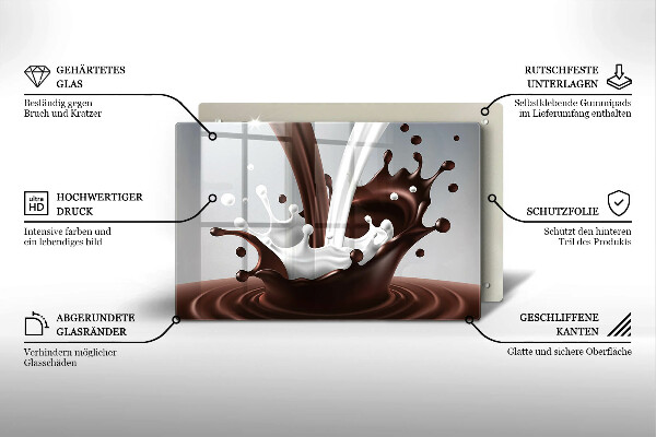 Cutting board Milk and chocolate