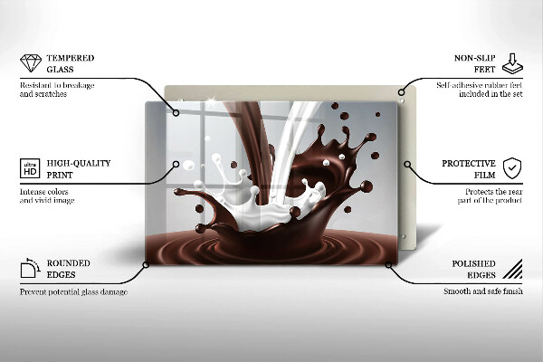 Cutting board Milk and chocolate