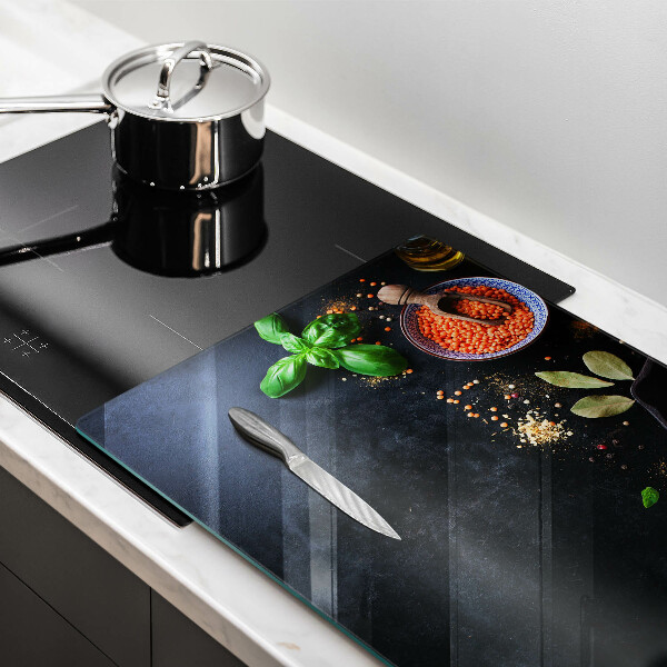 Cutting board Spices with spices