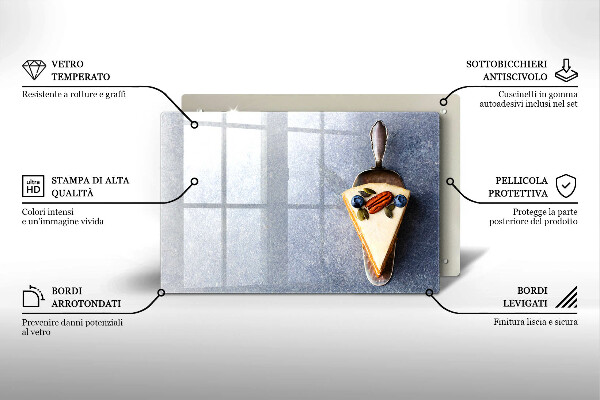 Chopping board glass Piece of cake
