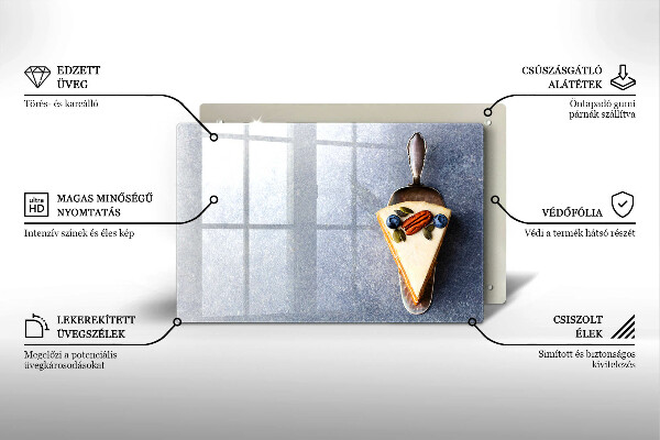 Chopping board glass Piece of cake