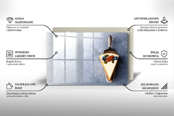 Chopping board glass Piece of cake