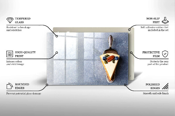 Chopping board glass Piece of cake