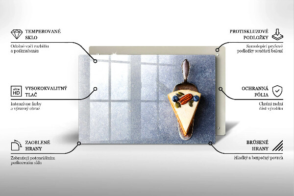 Chopping board glass Piece of cake