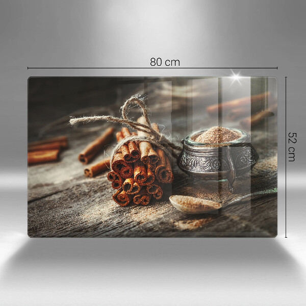 Chopping board glass Vanilla sticks