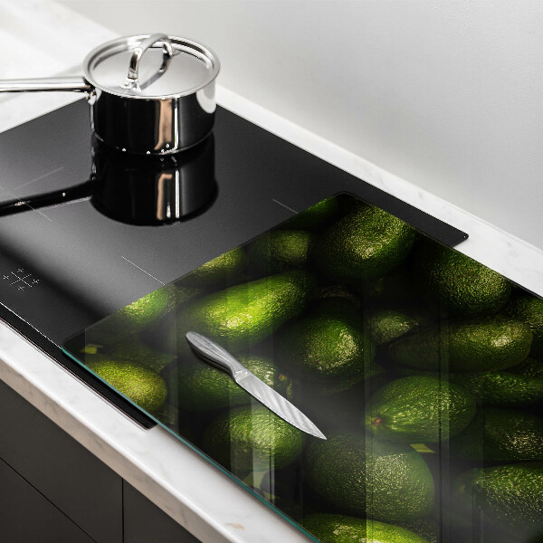 Chopping board glass Avocado fruit