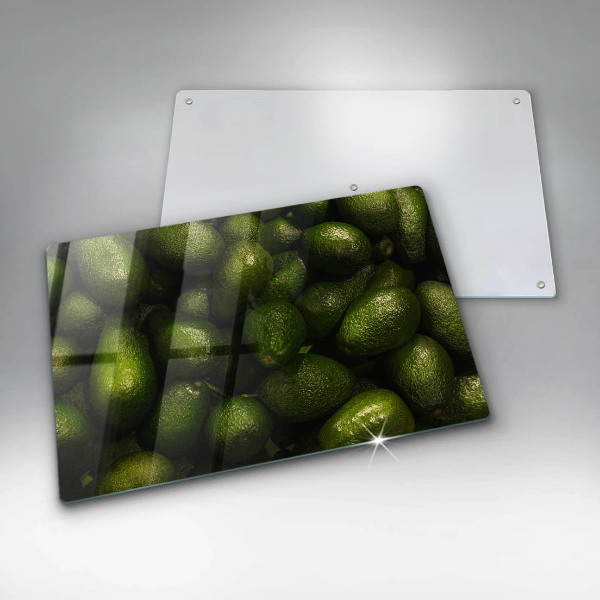 Chopping board glass Avocado fruit