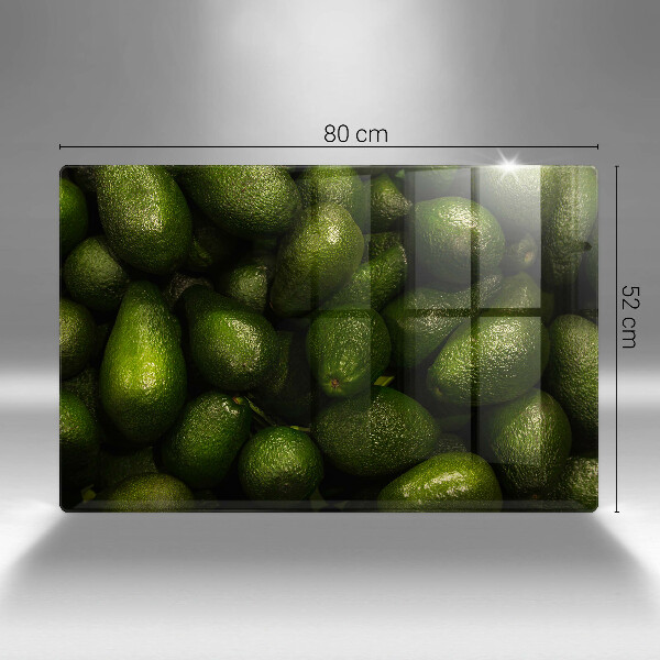Chopping board glass Avocado fruit