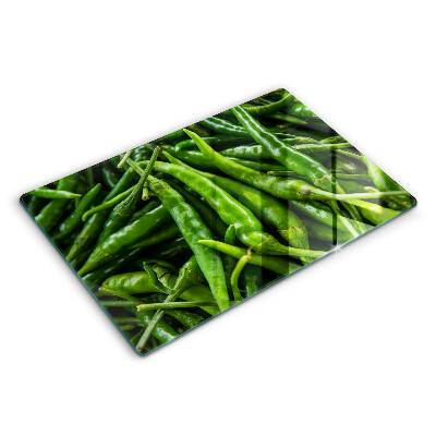 Chopping board glass Pods peas