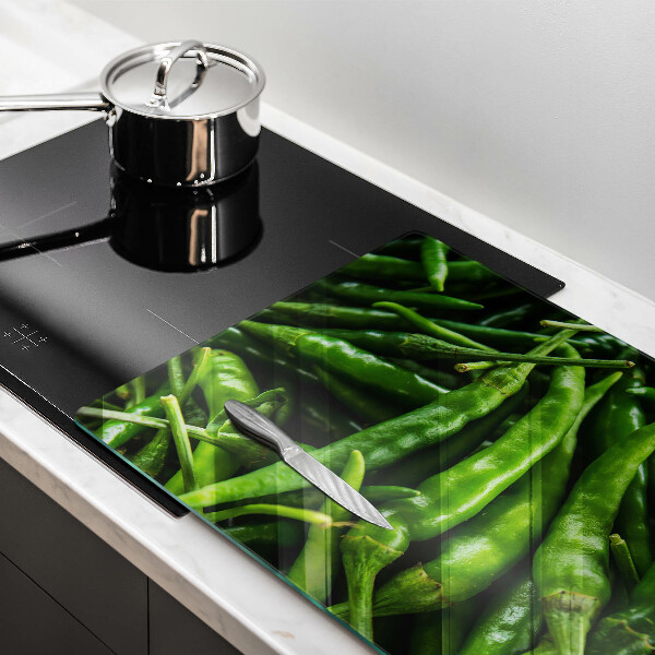 Chopping board glass Pods peas