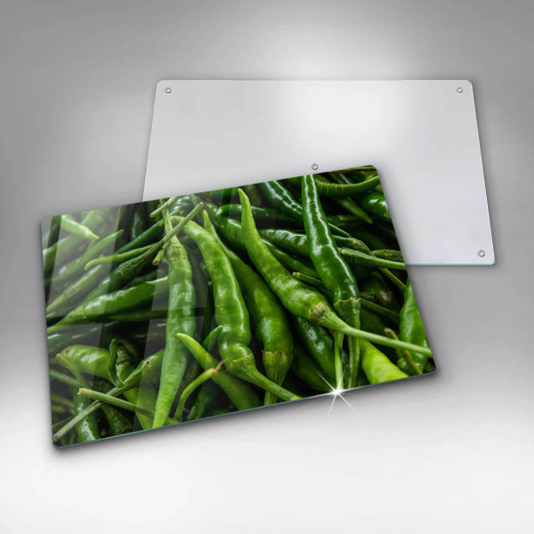 Chopping board glass Pods peas