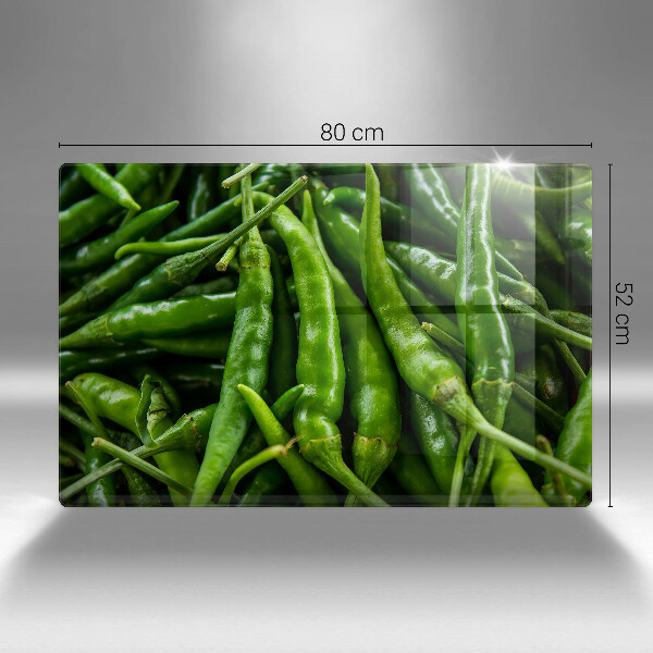 Chopping board glass Pods peas