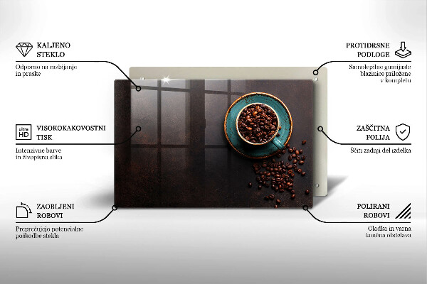 Chopping board glass Coffee grain cup