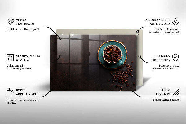 Chopping board glass Coffee grain cup