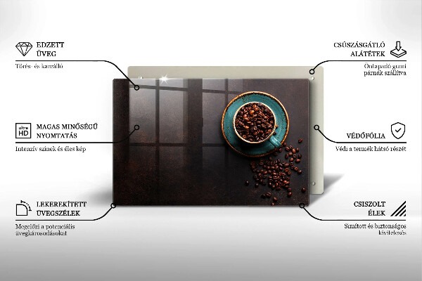 Chopping board glass Coffee grain cup