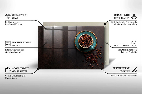 Chopping board glass Coffee grain cup