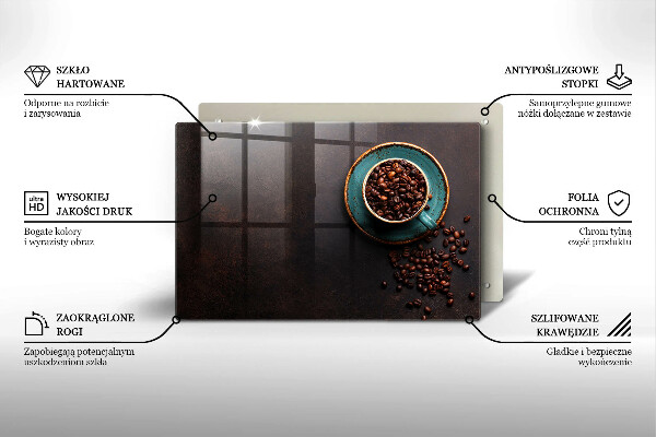 Chopping board glass Coffee grain cup