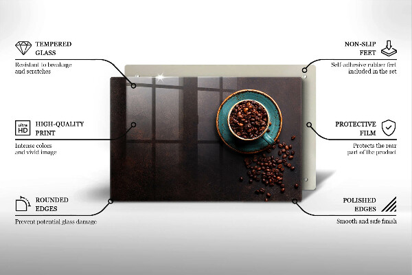 Chopping board glass Coffee grain cup