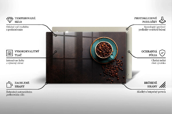 Chopping board glass Coffee grain cup