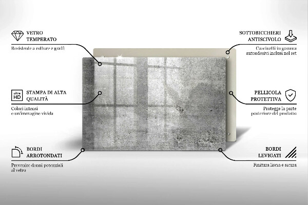 Chopping board glass Concrete texture