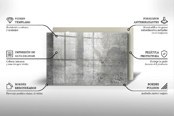Chopping board glass Concrete texture