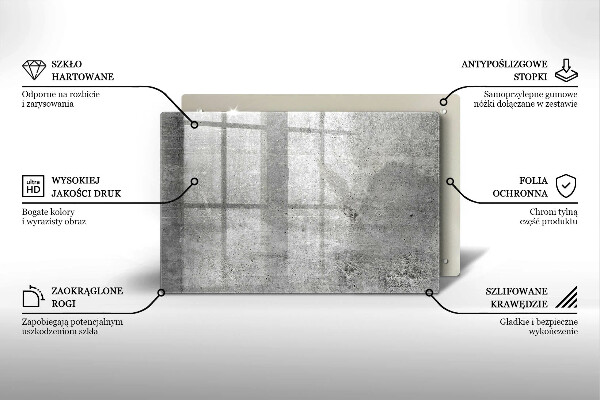 Chopping board glass Concrete texture