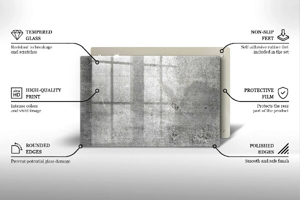 Chopping board glass Concrete texture