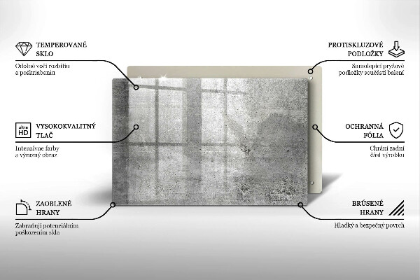 Chopping board glass Concrete texture