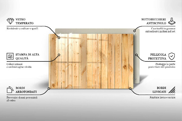 Chopping board glass Delicate wooden boards