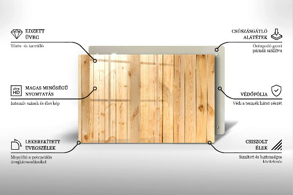Chopping board glass Delicate wooden boards