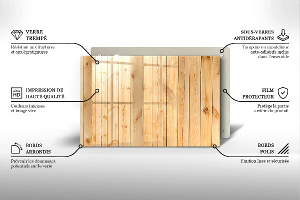 Chopping board glass Delicate wooden boards