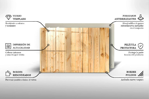 Chopping board glass Delicate wooden boards