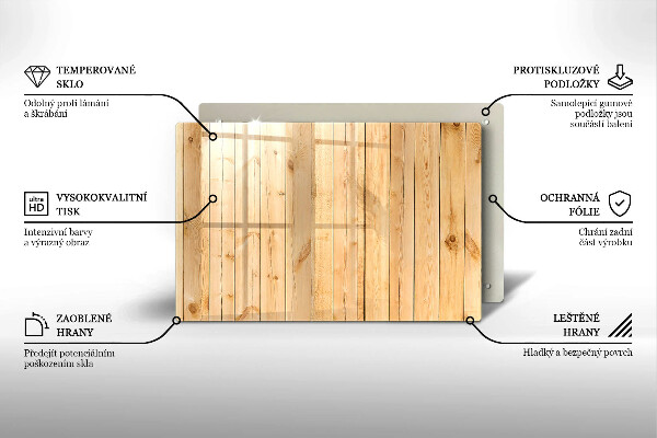 Chopping board glass Delicate wooden boards