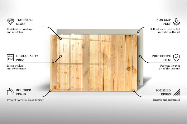 Chopping board glass Delicate wooden boards